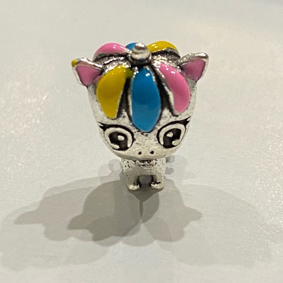 NEW•Silver & enamel Baby Unicorn DIY charm - Picture 2 of 7